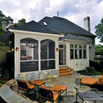 A screen porch addition by Sun Design Remodeling was recently named the nation’s best-in-category by the National Association of the Remodeling Industry. The architecturally- sympathetic exterior integrates a Mediterranean style home with mature landscaping and a well-developed outdoor activities
