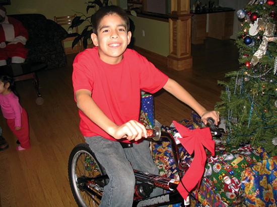 A child received a bike from an ODB Holiday donor December 2008